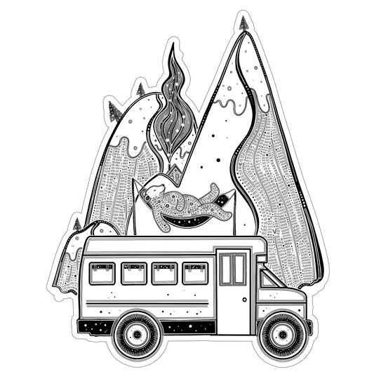 The Camping School Bus / Sticker