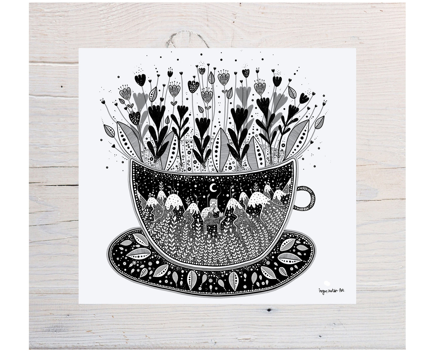 The Fox & the Teacup / Art Print